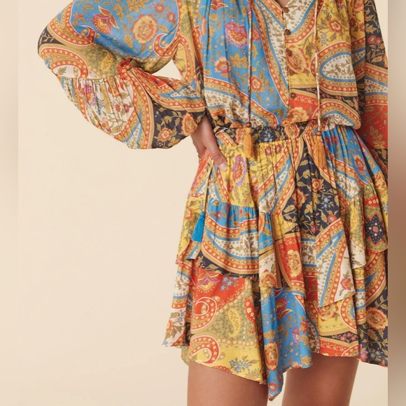 Spell Belladonna Handkerchief Mini Skirt Kaleidoscope - Picture 6 of 10